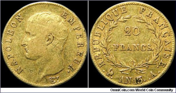 20 Francs, Paris mint. (L'an 13)                                                                                                                                                                                                                                                                                                                                                                                                                                                                                    