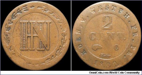 2 Centimes, Westphalia.                                                                                                                                                                                                                                                                                                                                                                                                                                                                                             