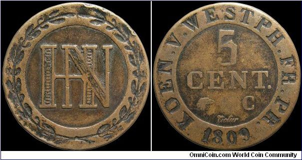 5 Centimes, Westphalia.                                                                                                                                                                                                                                                                                                                                                                                                                                                                                             