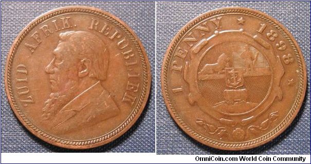 1898 South Africa 1 Penny