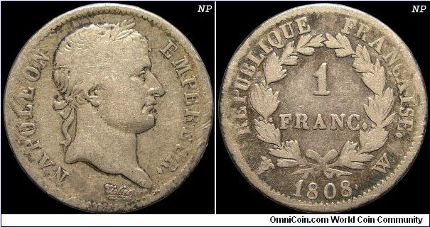 1 Franc, Lille mint.                                                                                                                                                                                                                                                                                                                                                                                                                                                                                                