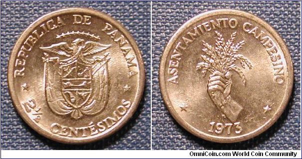 1973 Panama 2 1/2 Centesimos