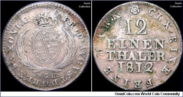 1/12 Thaler, Saxony.                                                                                                                                                                                                                                                                                                                                                                                                                                                                                                