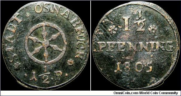 1½ Pfenning, Osnabrück.                                                                                                                                                                                                                                                                                                                                                                                                                                                                                             