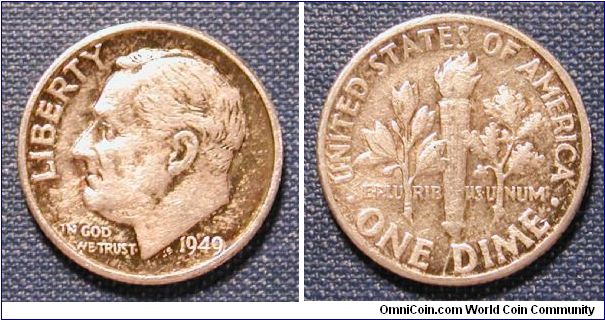 1949 Roosevelt Dime