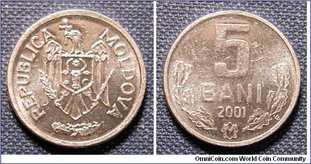 2001 Moldova 5 Bani (Aluminum)