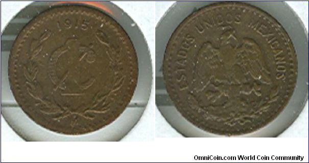 1915 Mexico 1 centavo.