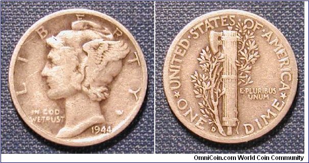 1944-D Mercury Dime