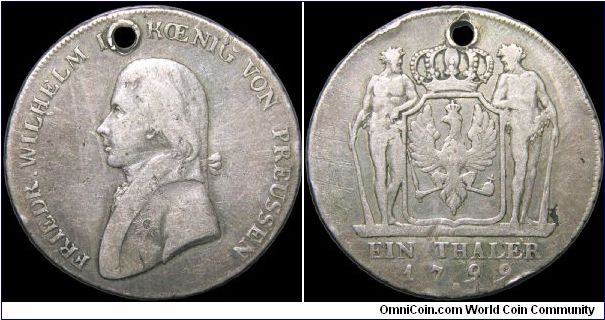 1 Thaler, Prussia.

Holed.                                                                                                                                                                                                                                                                                                                                                                                                                                                                                        