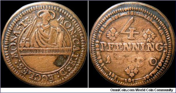 4 Pfenning, Munster.                                                                                                                                                                                                                                                                                                                                                                                                                                                                                                