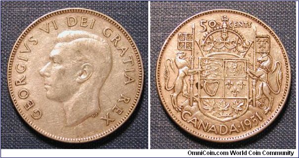 1951 Canada 50 Cents