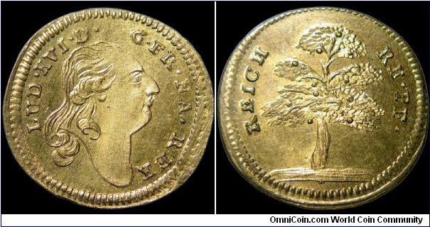 Louis XVI - Arbre, France.

A reichpfennig in as struck condition.                                                                                                                                                                                                                                                                                                                                                                                                                                                