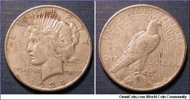 1934-S Peace Dollar