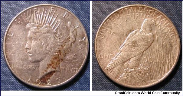 1927-S Peace Dollar