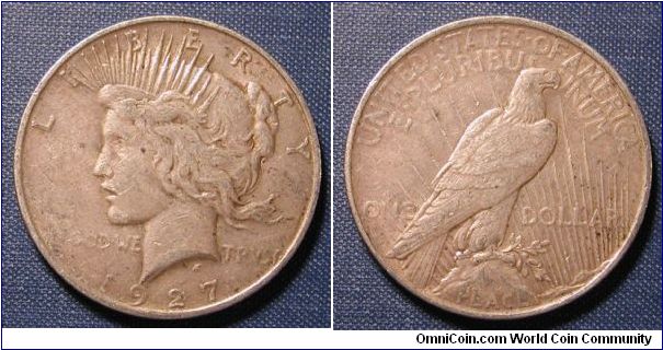 1927-D Peace Dollar