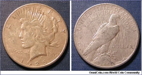 1926-S Peace Dollar