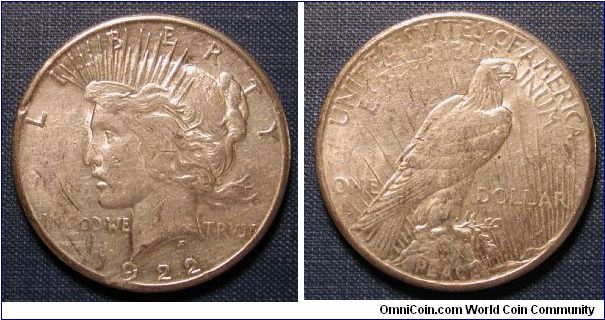 1922-S Peace Dollar