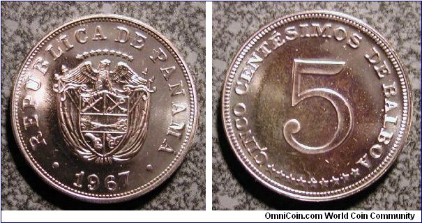 1967 Panama 5 Centesimos Proof
