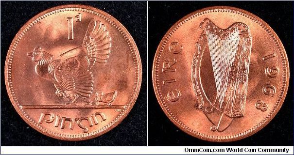 An interesting error I got when I purchased a bulk of old Irish coinage. As a matter of fact I found two of them in BU condition. The term Chickless comes from 1942 and 1968 pennies that are occasionally found with the body of the second chick missing from behind the hen's leg.