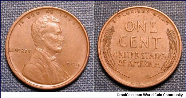 1909 VDB Lincoln Wheat Cent