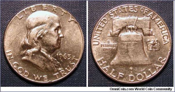 1963 Franklin Half Dollar