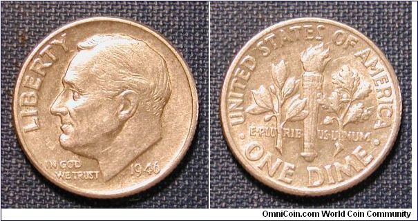 1946 Roosevelt Dime
