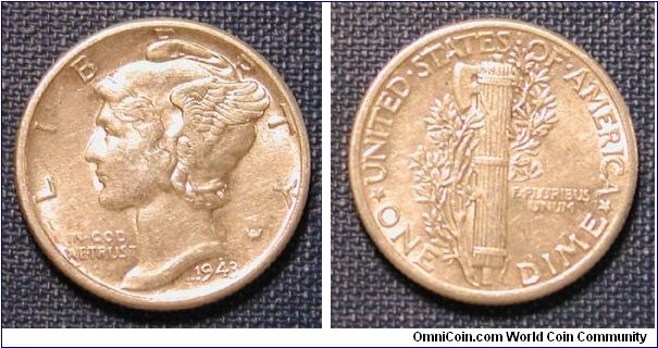 1943 Mercury Dime