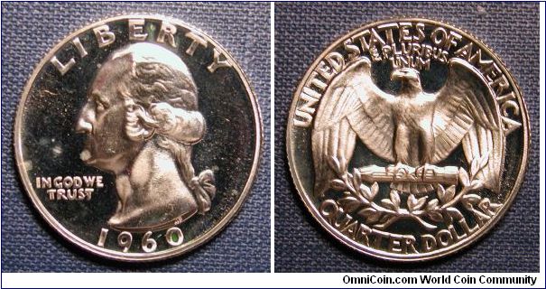1960 Washington Quarter Proof (Cameo)