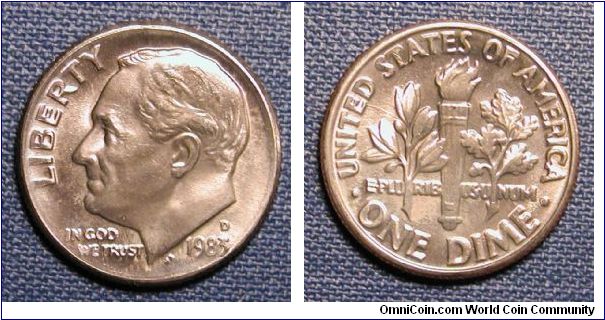 1983-D Roosevelt Dime