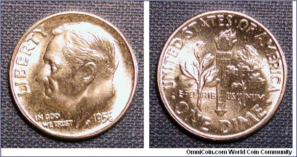 1956 Roosevelt Dime