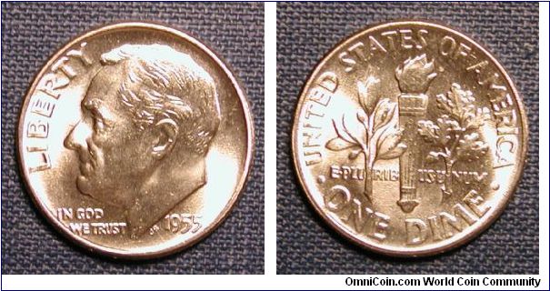 1955 Roosevelt Dime