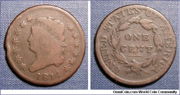 1814 Classic Head Large Cent Plain 4
