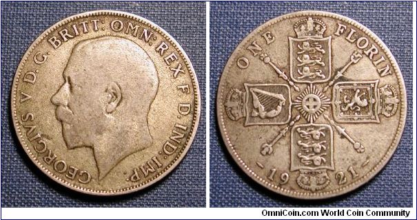 1921 Great Britain Florin