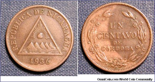 1936 Nicaragua Un Centavo