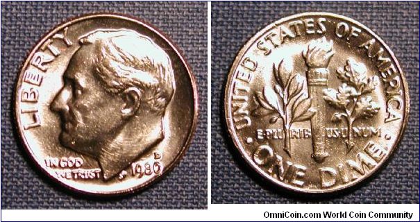 1980-D Roosevelt Dime