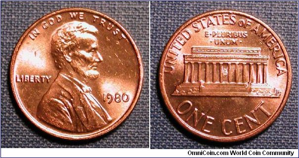 1980 Lincoln Memorial Cent