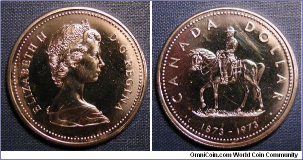 1973 Canada RCMP Centennial Commemorative Dollar
