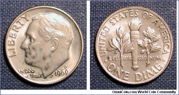 1969-D Roosevelt Dime