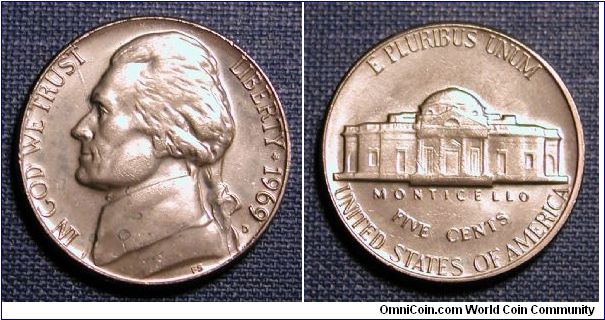 1969-D Jefferson Nickel