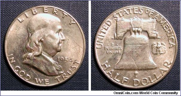 1954-S Franklin Half Dollar