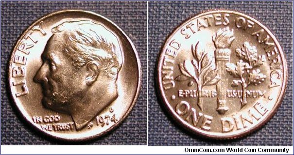 1974-D Roosevelt Dime