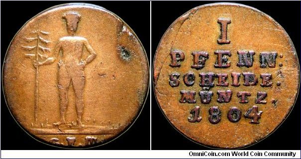 1 Pfennig, Brunswick-Luneburg.                                                                                                                                                                                                                                                                                                                                                                                                                                                                                      