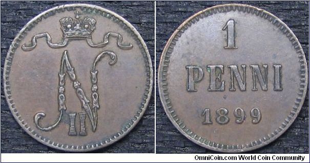 1 penni Grand Duchy - Nicholas II