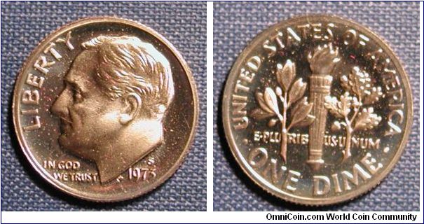 1973-S Roosevelt Dime Proof