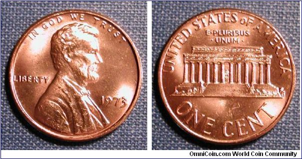 1973 Lincoln Memorial Cent