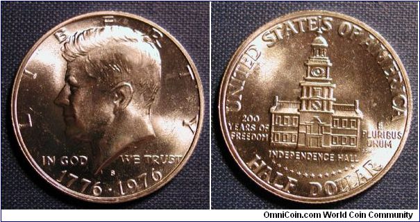 1976-S Bicentennial Kennedy Half Dollar Silver Issue