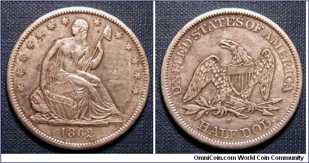 1962-S Seated Liberty Half Dollar