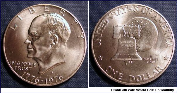 1976-S 40% Silver Bicentennial Eisenhower Dollar