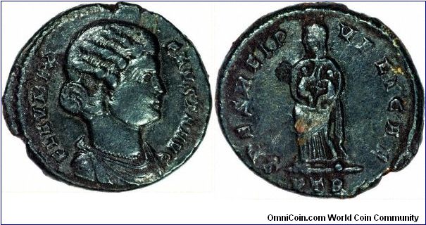 Fausta was the daughter of Maximian, who arranged for her to marry Constantine I (the Great). She bore him three sons and two daughters. These were Constantine II,  Constantius II, Constans, Constantina, and Helena. Constantine put to death her father after she exposed his plotting against Constantine. Her brother Maxentius was defeated and killed at the Battle of the Milvian Bridge. She accused Constantine's son Crispus by a previous marriage of attempting to seduce her, and he was executed. Sh