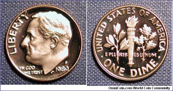 1980-S Roosevelt Dime Proof